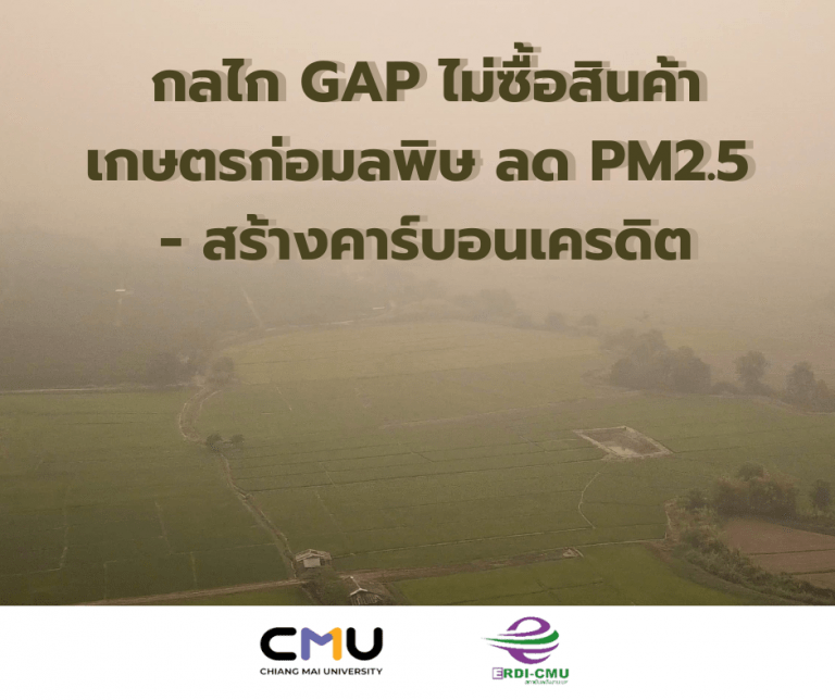 กลไก GAP ไม่ซื้อสินค้าเกษตรก่อมลพิษ ลด PM2.5  – สร้างคาร์บอนเครดิต