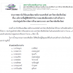 ประกาศ : รายชื่อผู้ได้รับการคัดเลือก พนักงาน