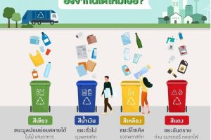ขยะประเภทไหน ทิ้งลงถังสีอะไร