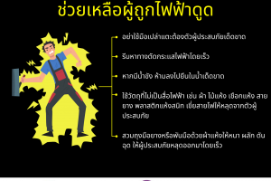 ข้อควรระวังในขณะช่วยเหลือผู้ถูกไฟฟ้าดูด