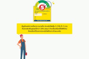 สัญญาลักษณ์ดาวบนฉลากประหยัดไฟเบอร์5